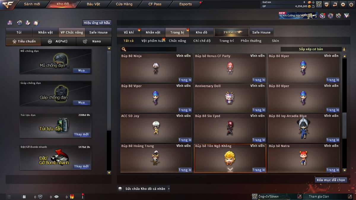 shop acc cf uy tin gia re